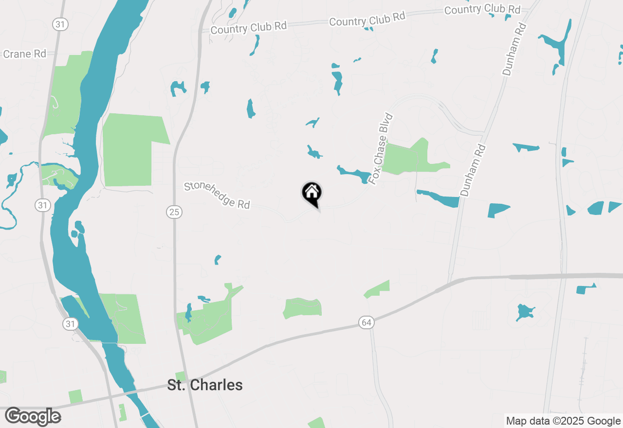 Map of 1309 Fox Chase Boulevard, St. Charles, IL 60174