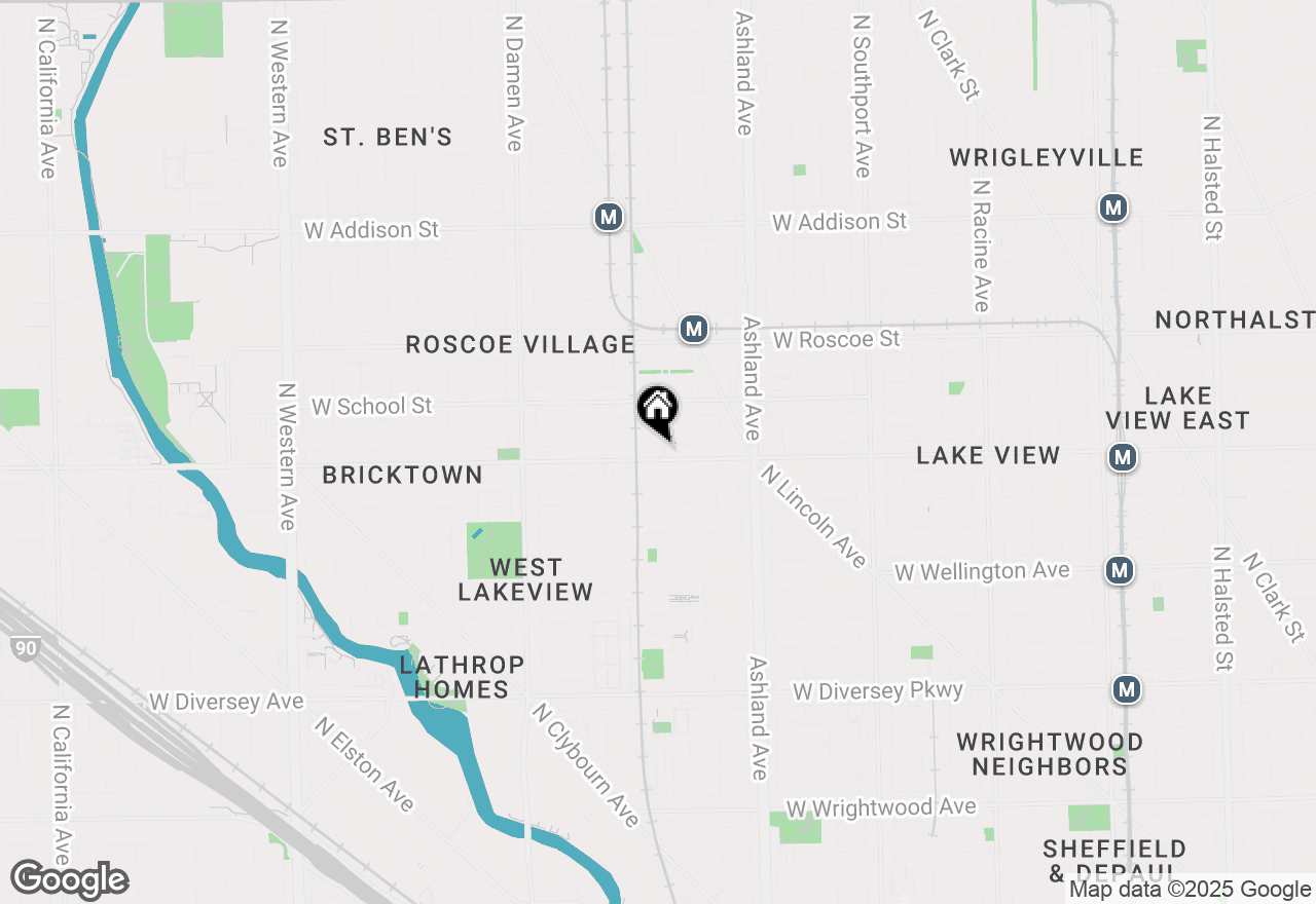 Map of 1738 W Belmont Avenue #1R, Chicago, IL 60657