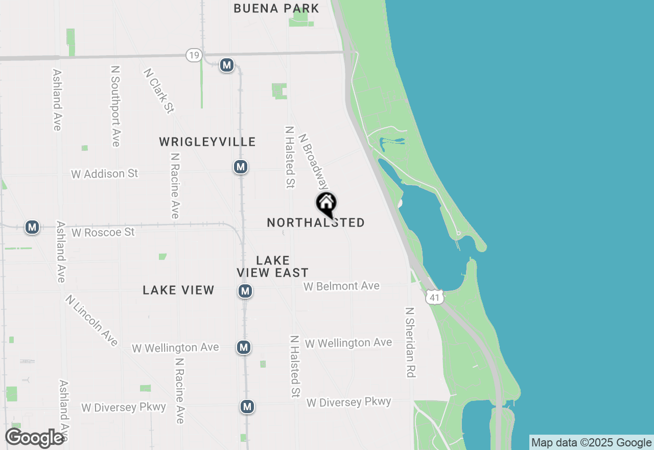 Map of 646 W Roscoe Avenue #1N, Chicago, IL 60657