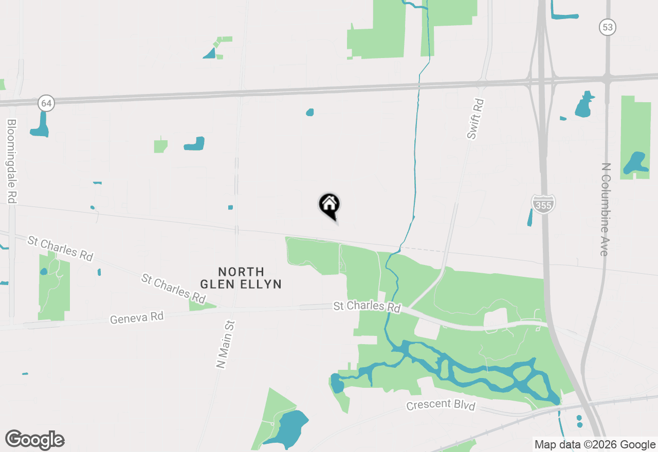 Map of 22W126 Glenrise Court, Glen Ellyn, IL 60137