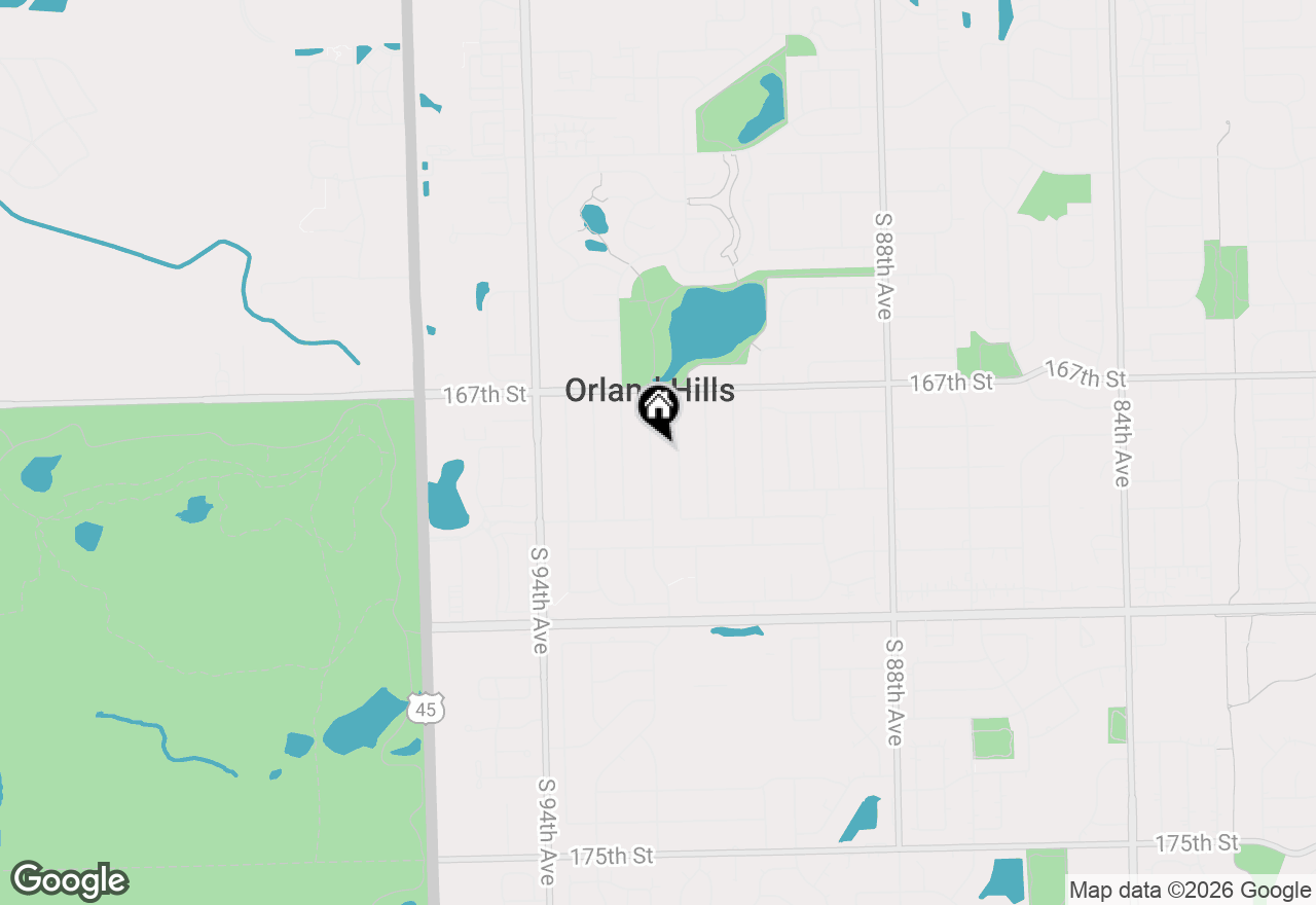 Map of 16779 92nd Avenue, Orland Hills, IL 60487