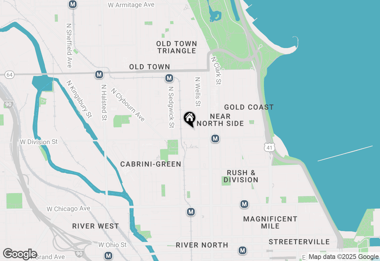 Map of 231 W Scott Street #PH, Chicago, IL 60610