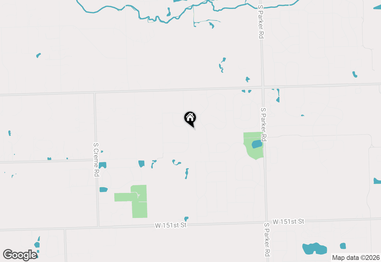 Map of 14525 S Saddle Brook Lane, Homer Glen, IL 60491