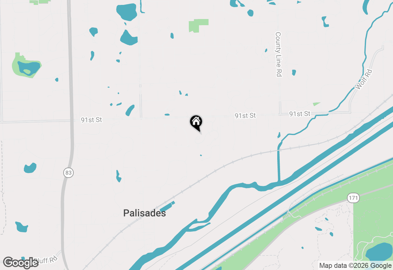 Map of 43 Oak Creek Court, Burr Ridge, IL 60527