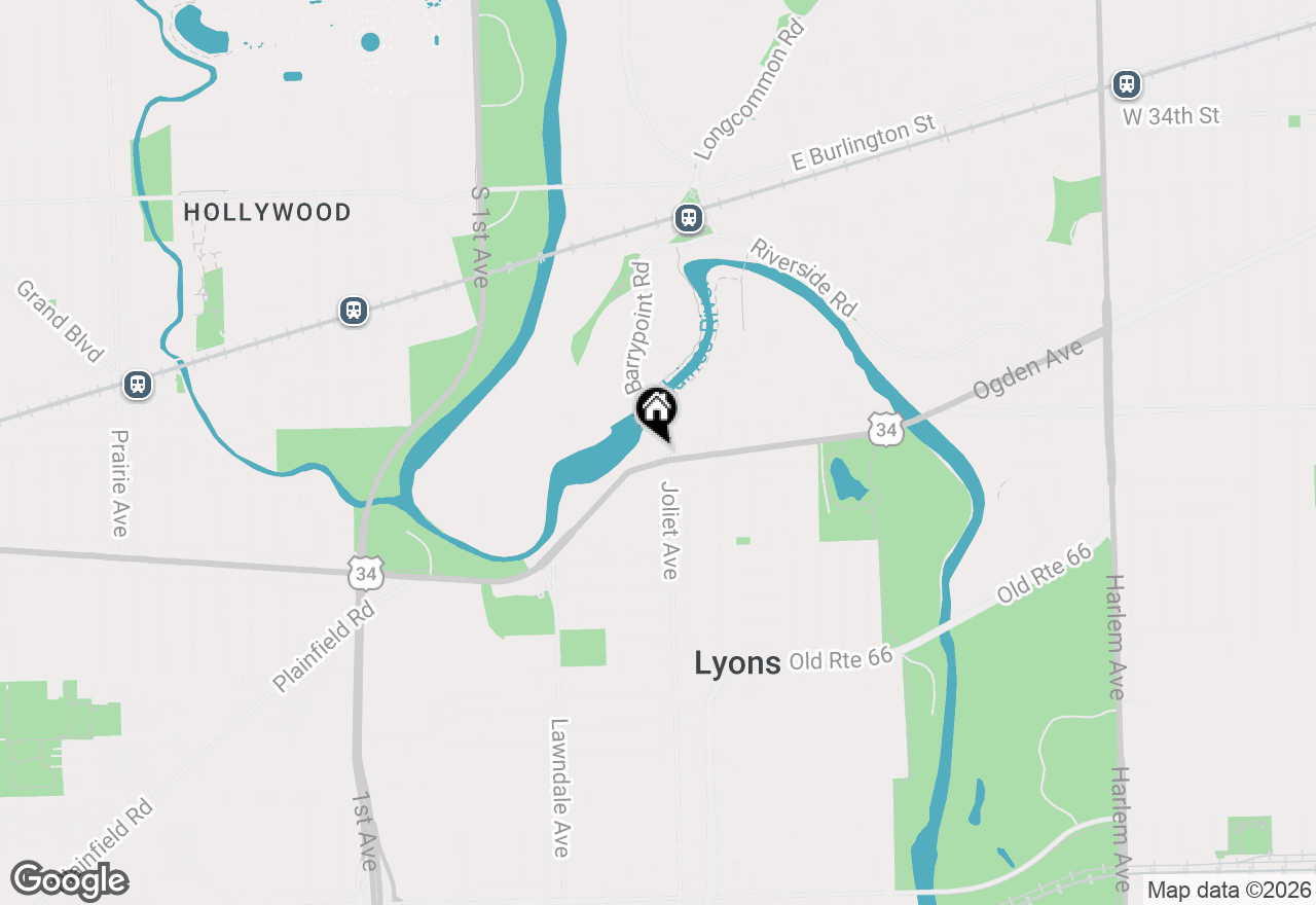 Map of (Address confidential), Lyons, Illinois 60534