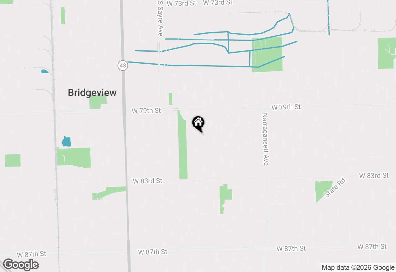 Map of 8017 Oak Park Avenue, Burbank, IL 60459