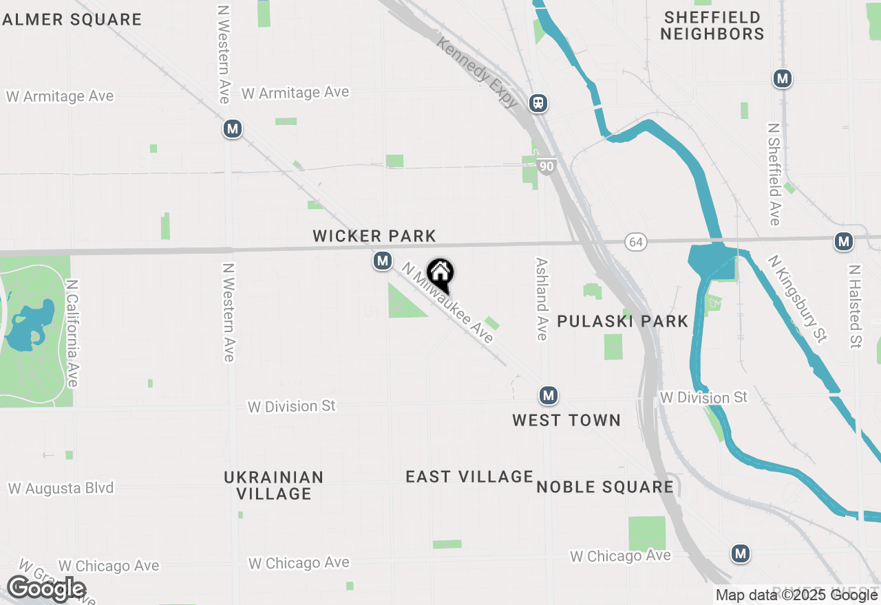 Map of 1440 N Milwaukee Avenue #2F, Chicago, IL 60622
