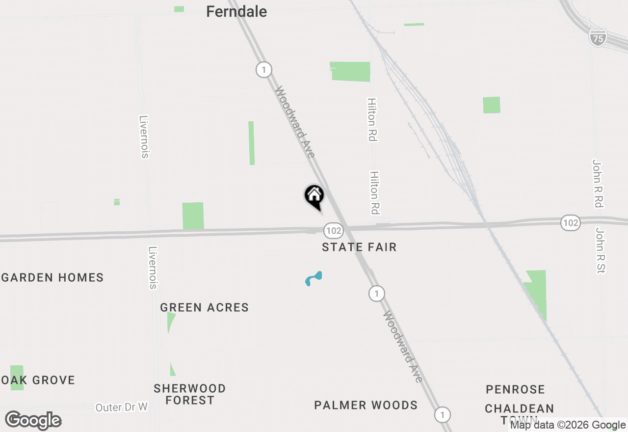 Map of 266 W Bennett Avenue, Ferndale, MI 48220