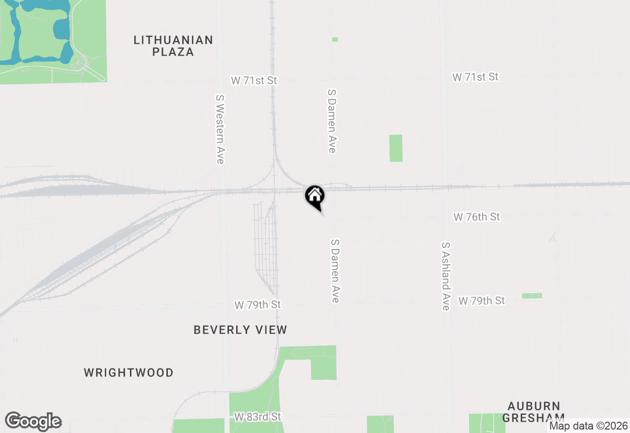 Map of 2042 W 76th Street, Chicago, IL 60620