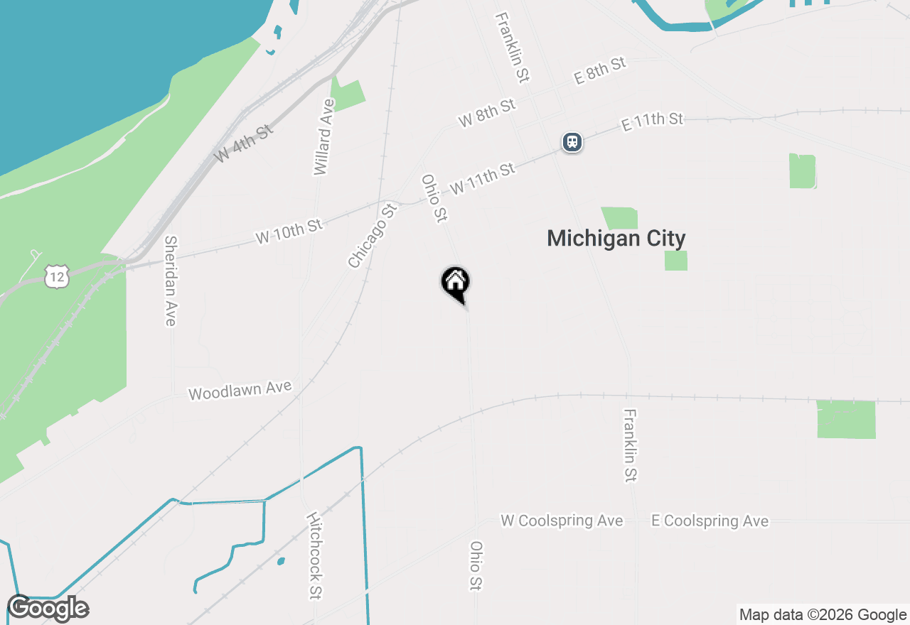 Map of 1714 Tennessee Street, Michigan City, IN 46360