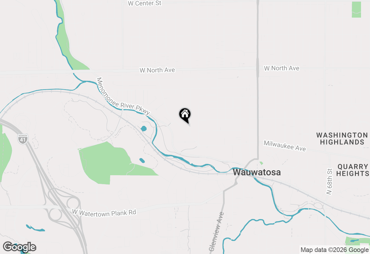 Map of 1844 Ludington Ave, Wauwatosa, WI 53226