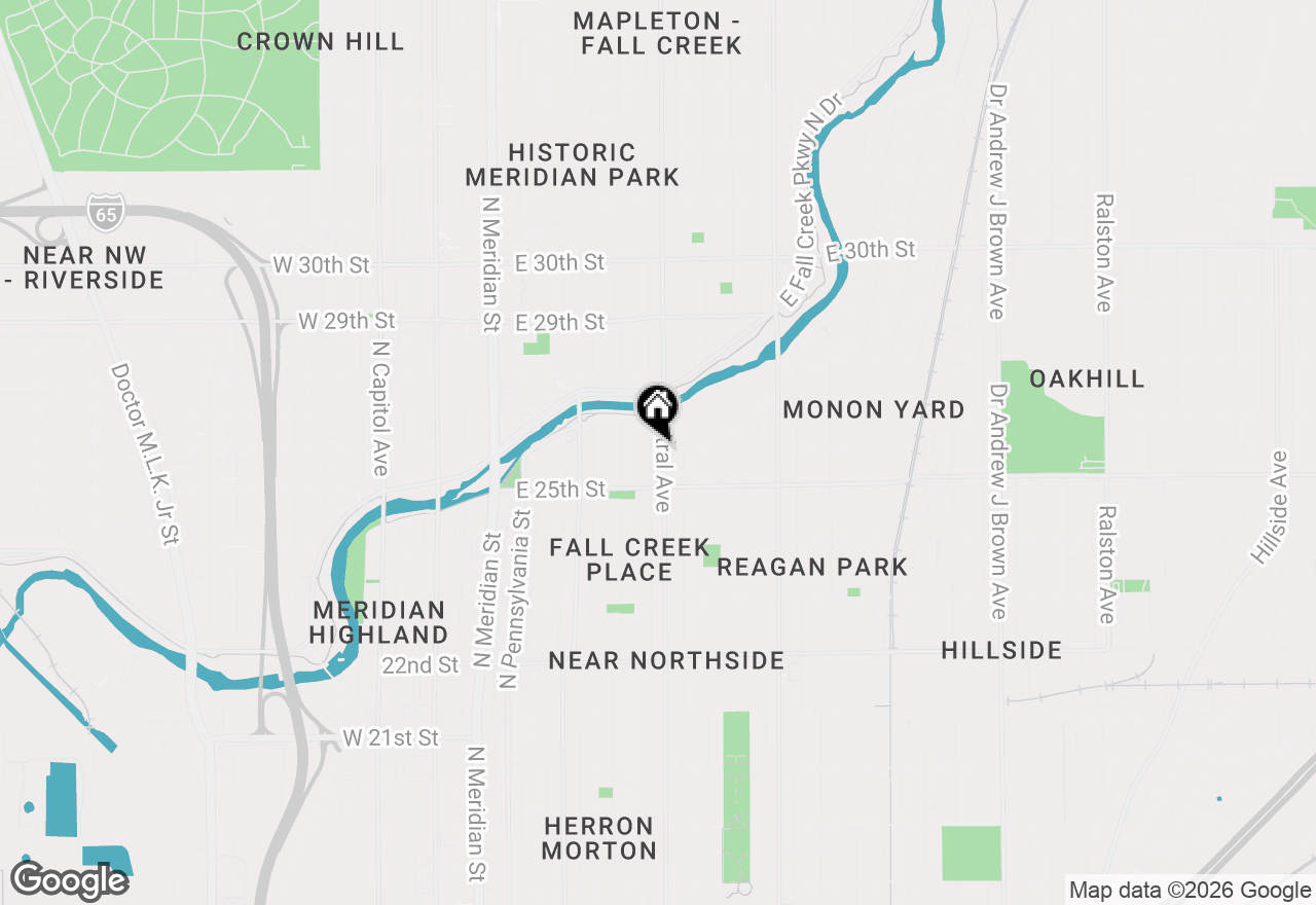 Map of 2548 Central Avenue, Indianapolis, IN 46205