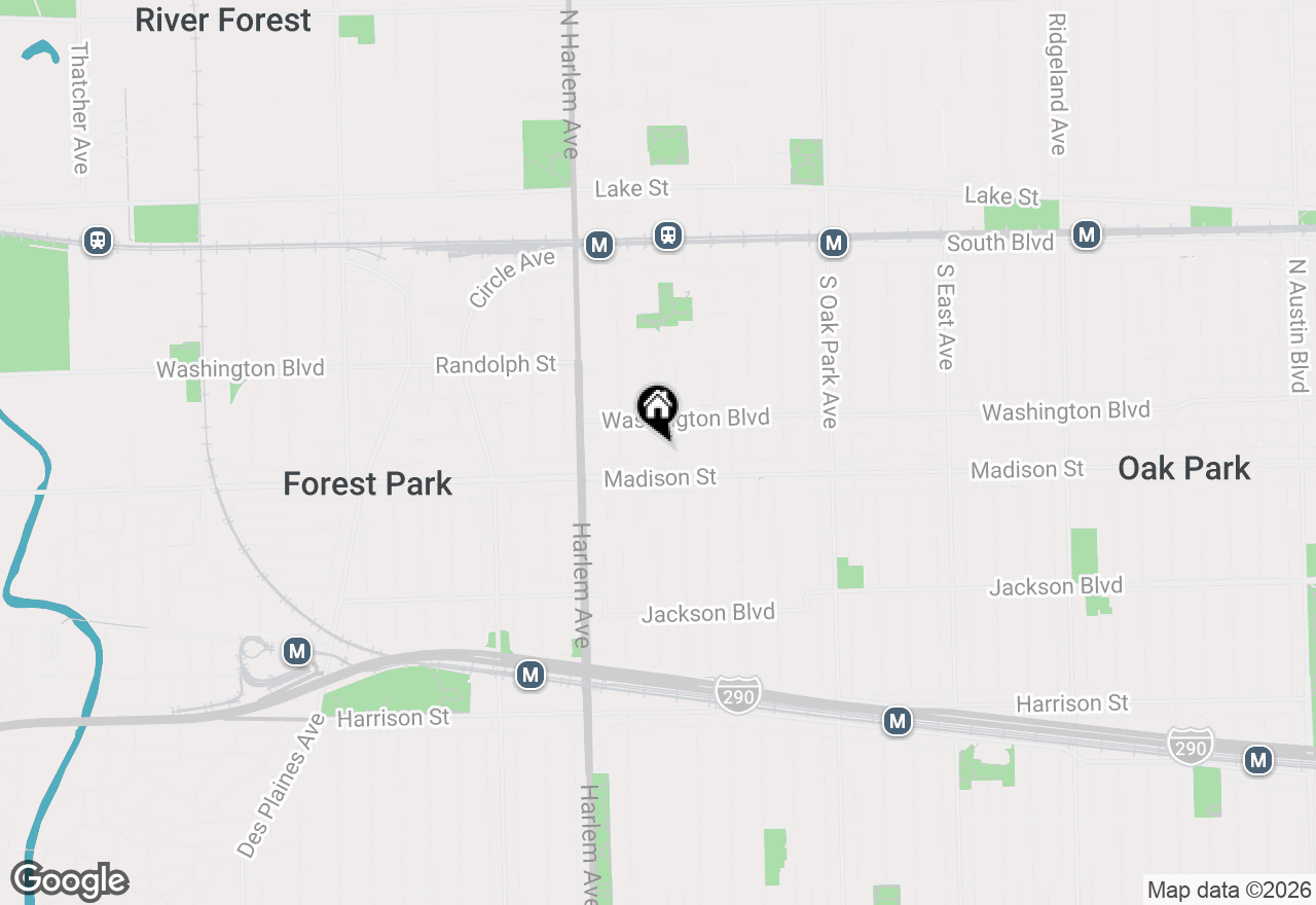 Map of 420 Pennsylvania Way, Oak Park, IL 60302