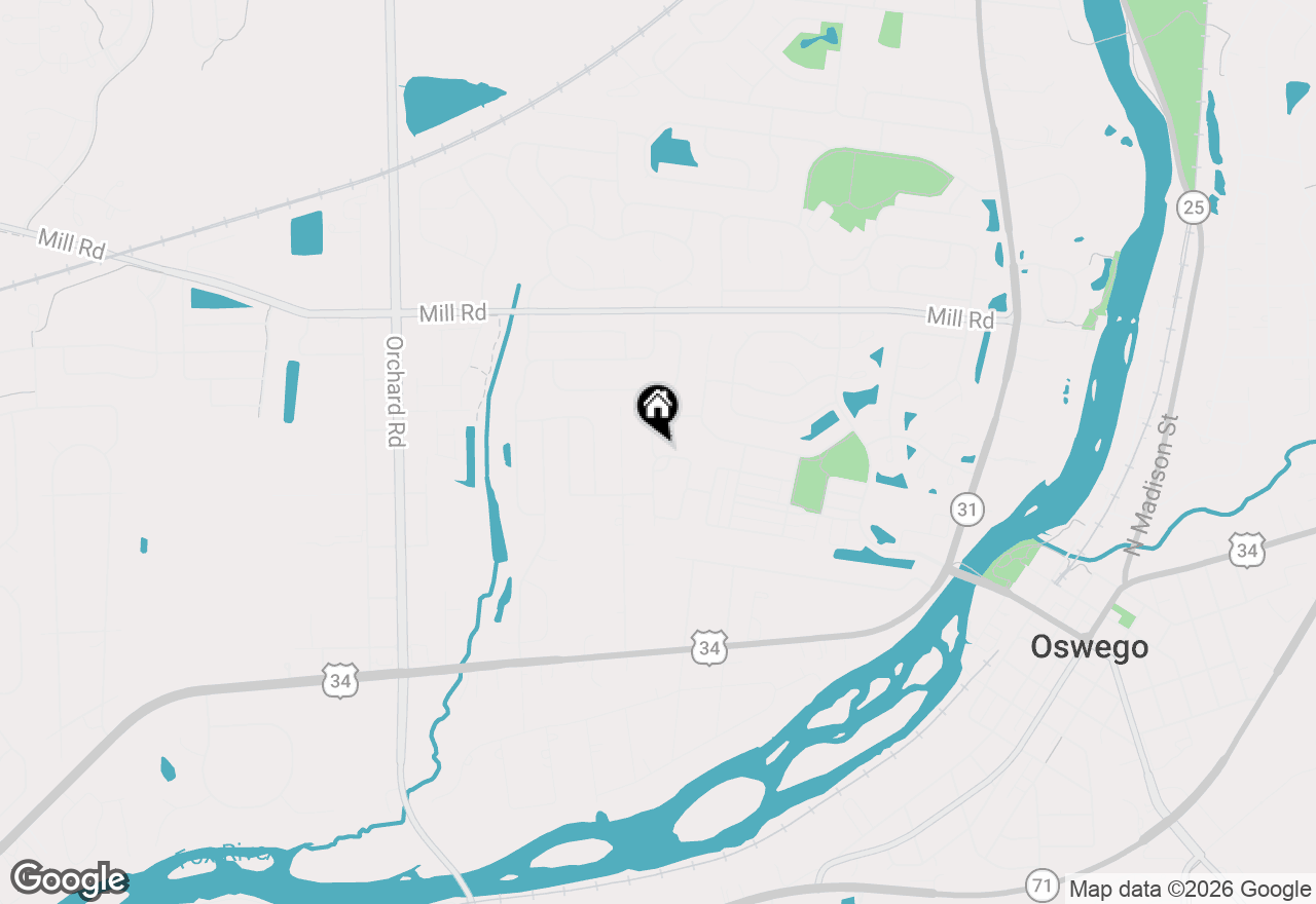 Map of 604 Roosevelt Drive, Oswego, IL 60543