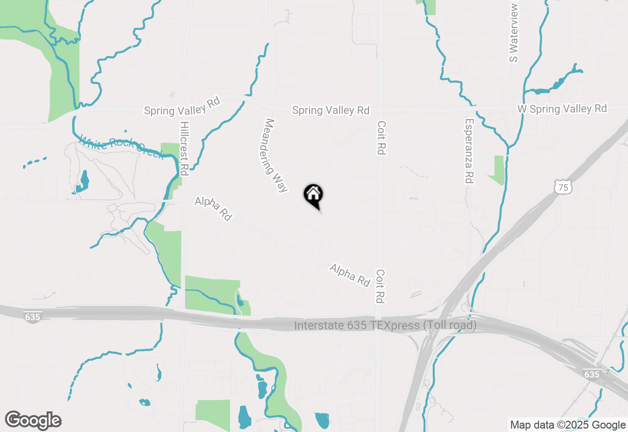 Map of 13516 Spring Grove Avenue, Dallas, TX 75240