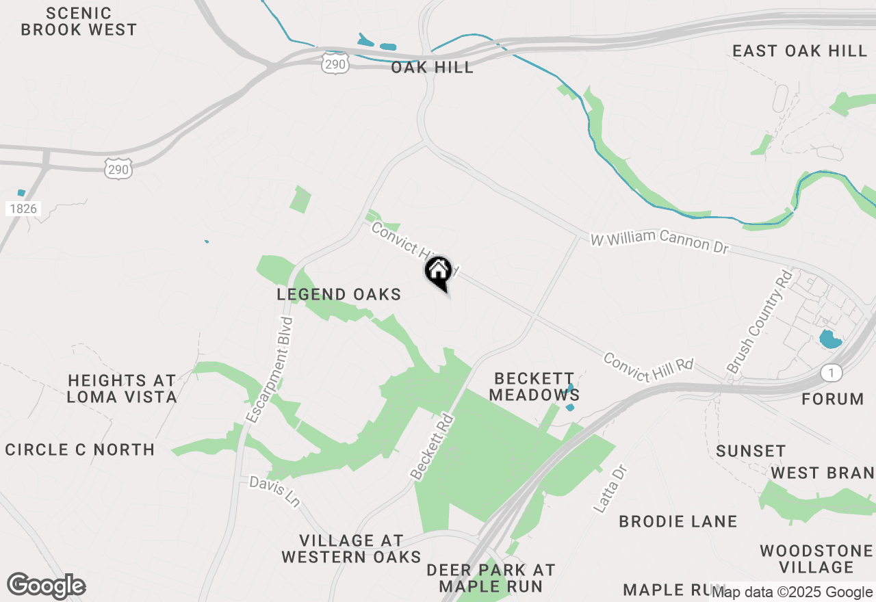 Map of 7605 Hawkeye Dr, Austin, TX 78749