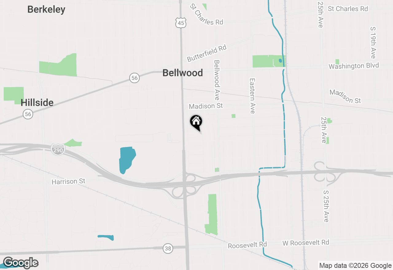 Map of 3912 Adams Street, Bellwood, IL 60104