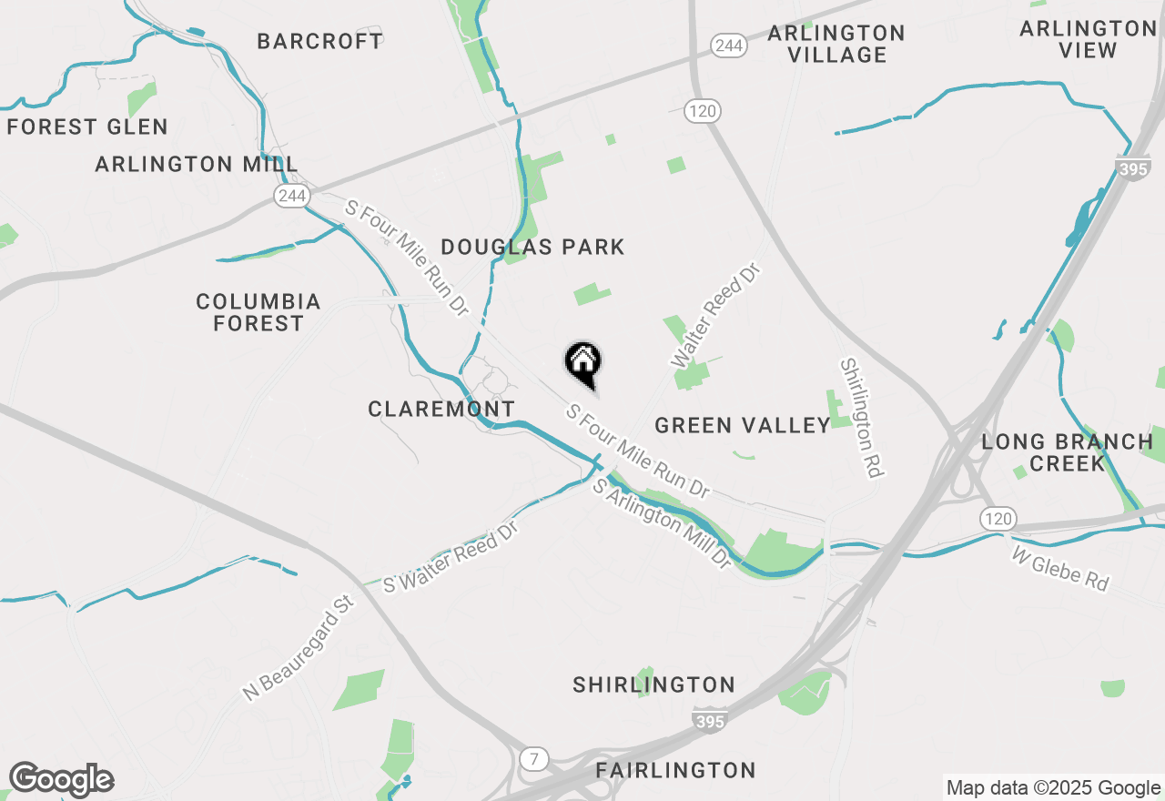 Map of 4079 S Four Mile Run Drive #402, Arlington, VA 22204