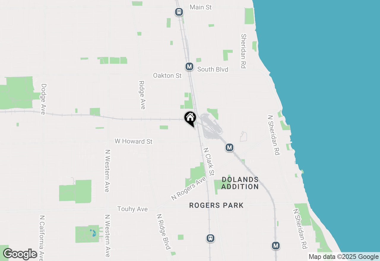 Map of 136 Clyde Avenue #2S, Evanston, IL 60202