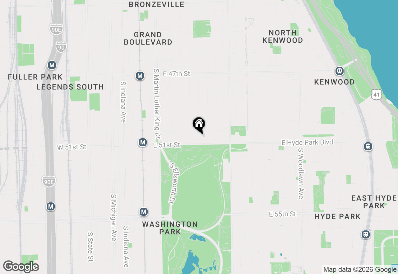 Map of 611 E 50th Place, Chicago, IL 60615