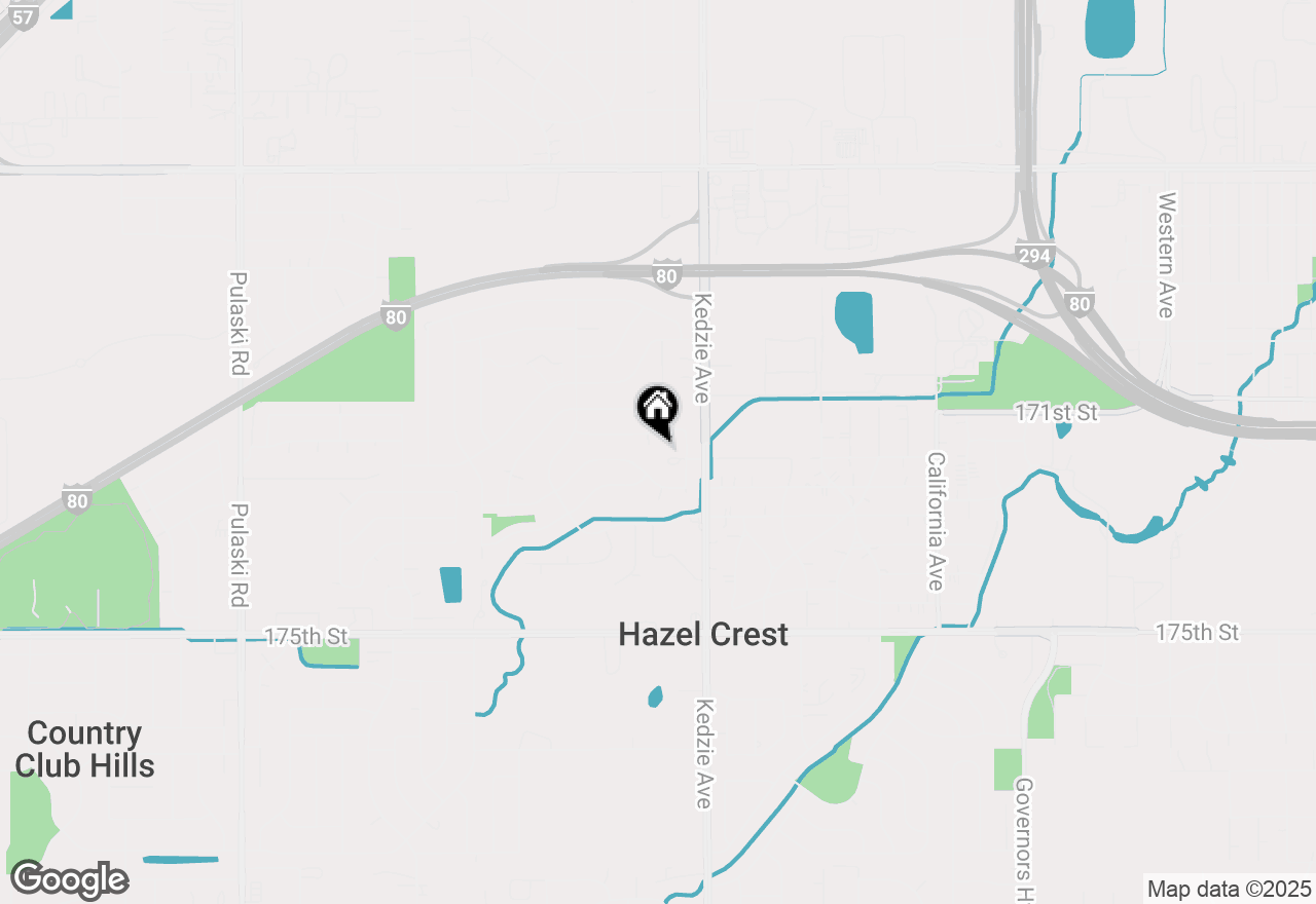 Map of 3205 Oak Court, Hazel Crest, IL 60429