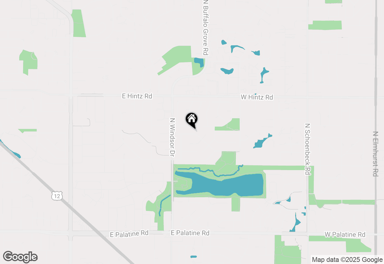 Map of 1604 E Waverly Drive, Arlington Heights, IL 60004