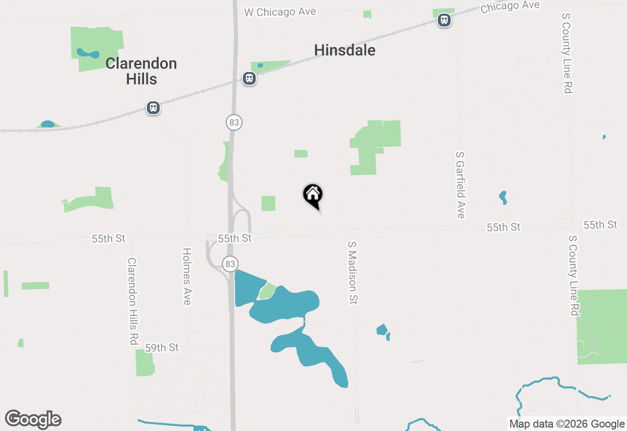 Map of 925 S Bodin Street, Hinsdale, IL 60521