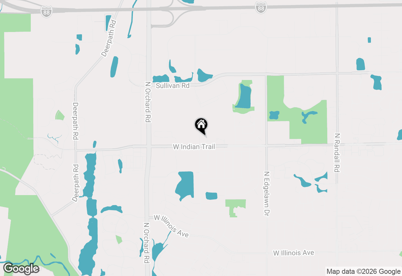 Map of 1221 Oakleaf Court, Aurora, IL 60506