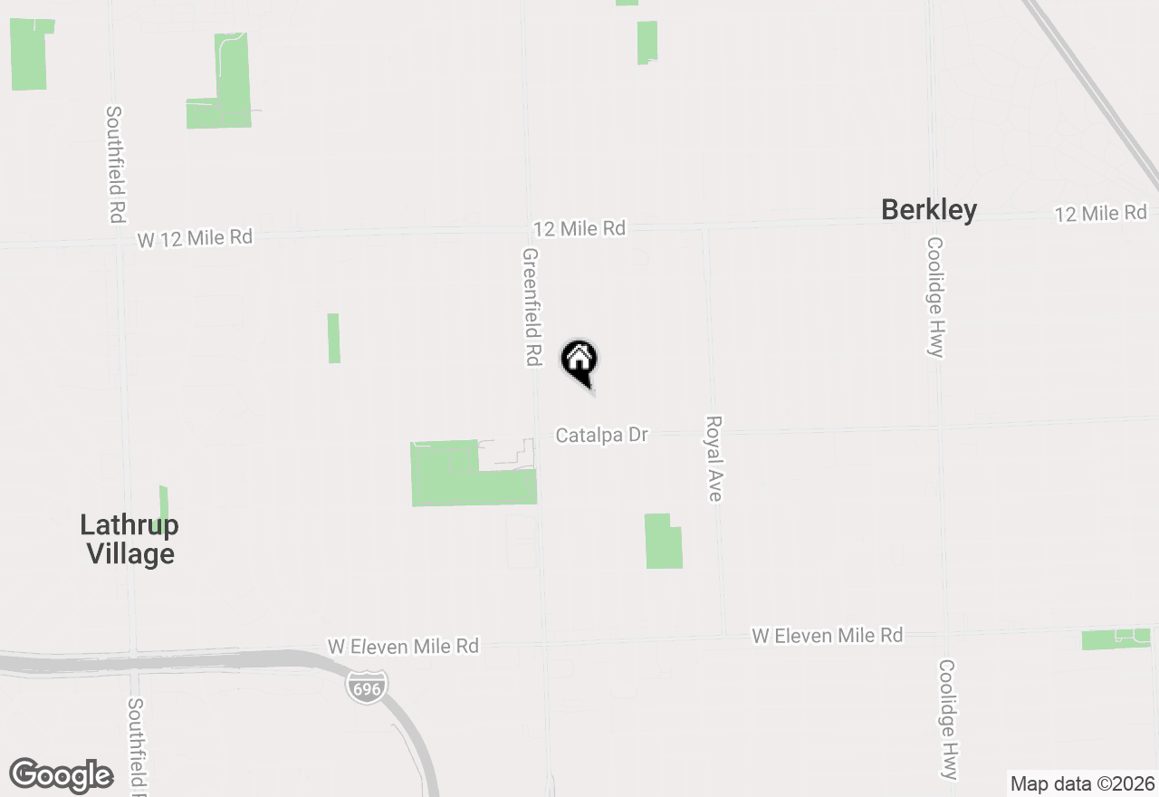 Map of 2729 Thomas Avenue, Berkley, MI 48072