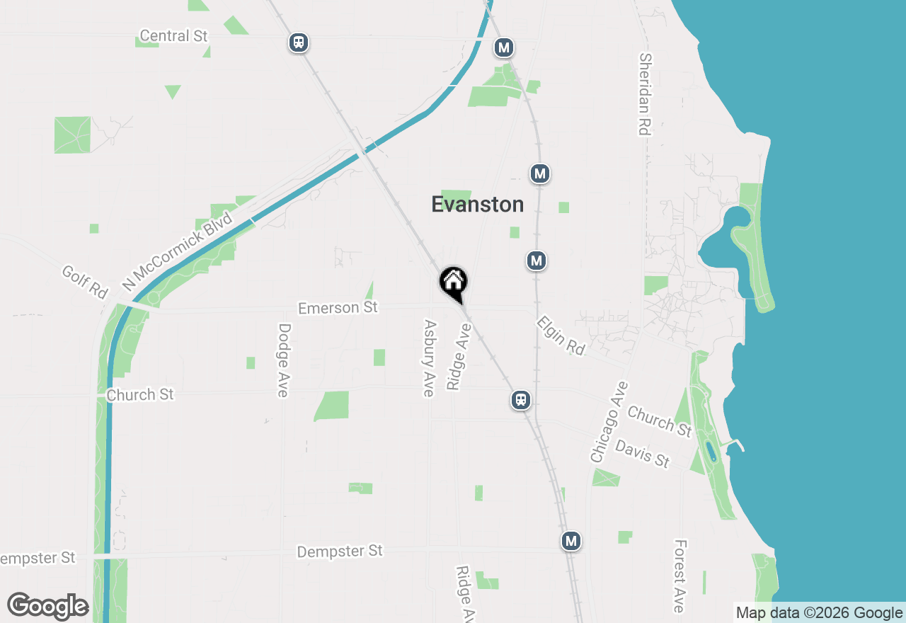 Map of 1228 Emerson Street #603, Evanston, IL 60201