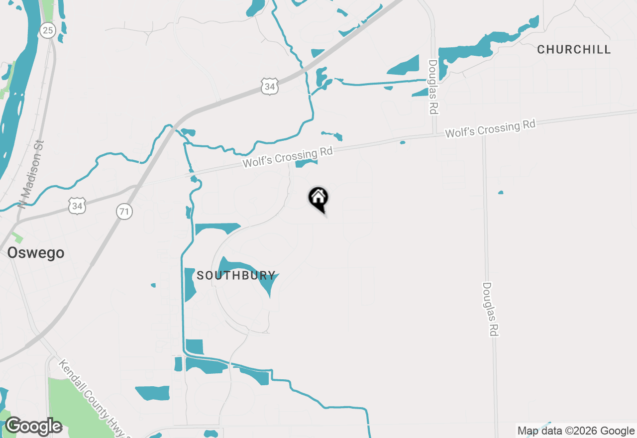 Map of 422 Bower Lane, Oswego, IL 60543