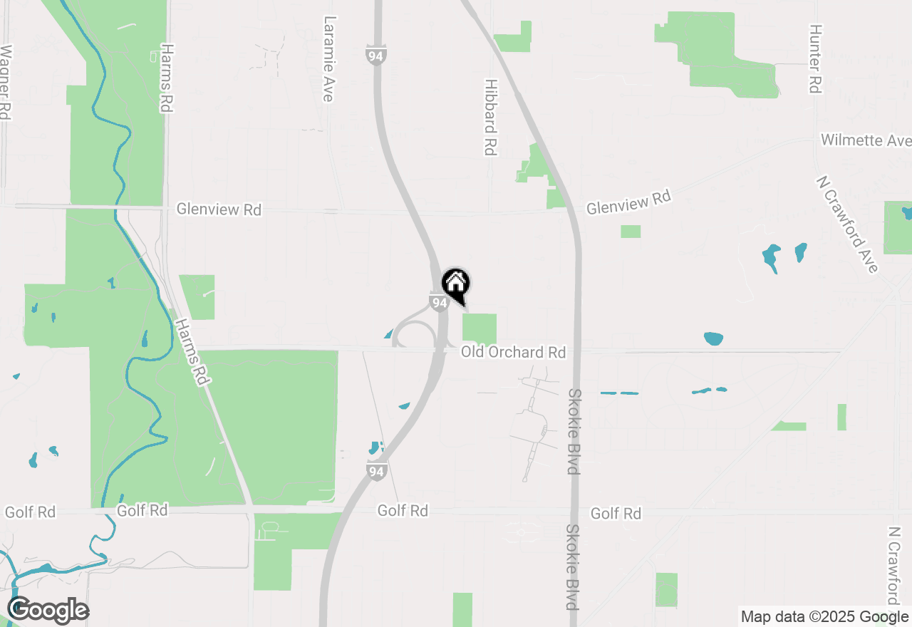 Map of 10055 Frontage Road #F, Skokie, IL 60077