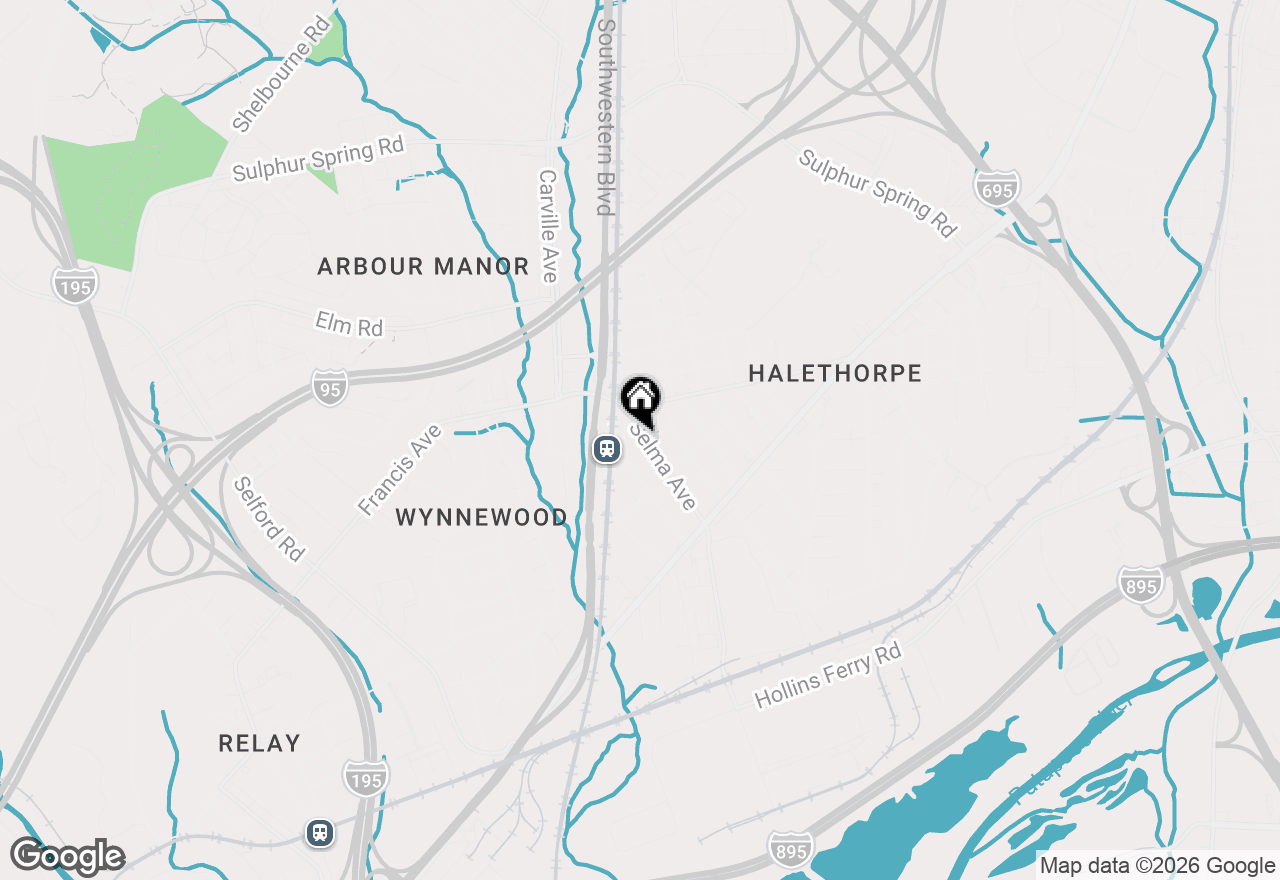 Map of 1710 Selma Avenue, Baltimore, MD 21227