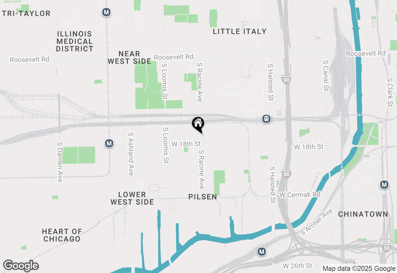Map of 1704 S Racine Avenue, Chicago, IL 60608