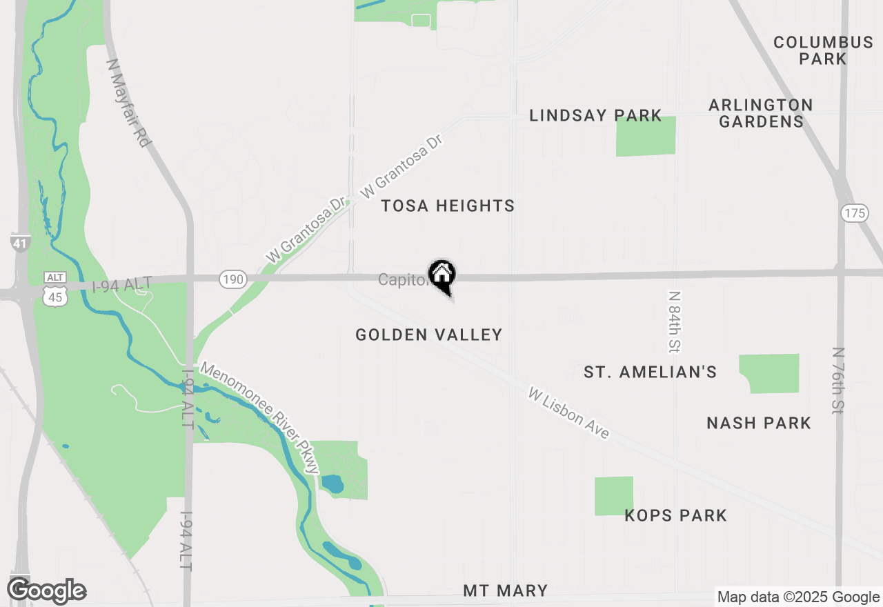 Map of 9509 W Melvina St, Milwaukee, WI 53222