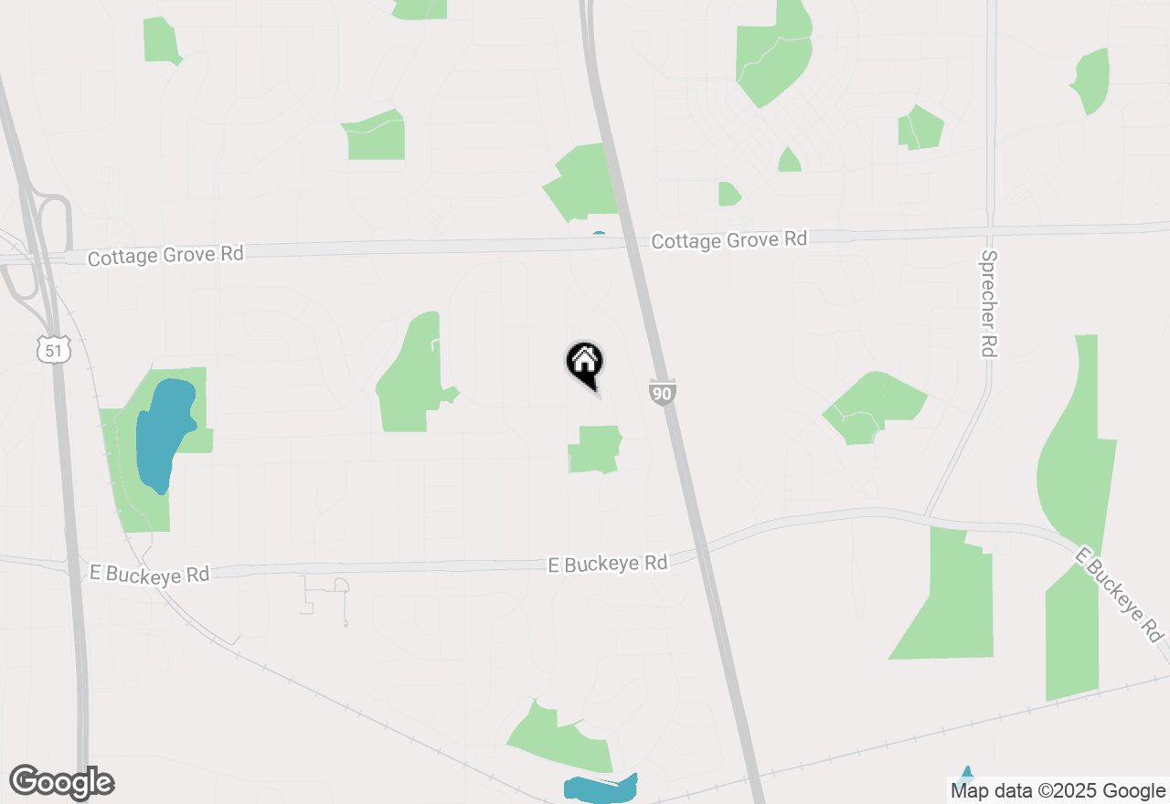 Map of 10 Ammerman Circle, Madison, WI 53716