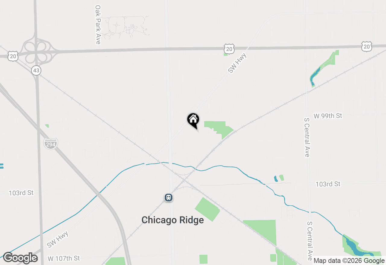 Map of 9954 Merrimac Avenue, Oak Lawn, IL 60453