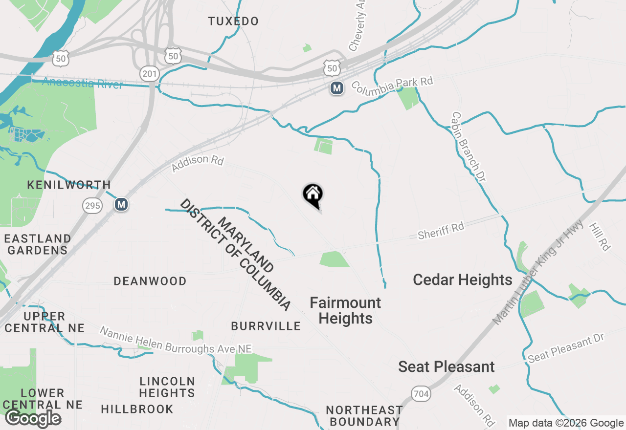 Map of 1300 Nye Street, Capitol Heights, MD 20743