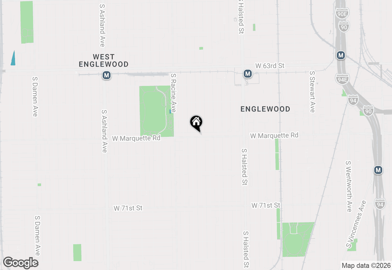 Map of 1044 W Marquette Road, Chicago, IL 60621