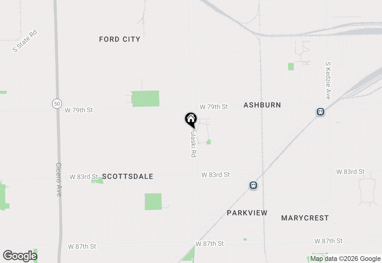 Map of 8020 S Pulaski Road #3W, Chicago, IL 60652