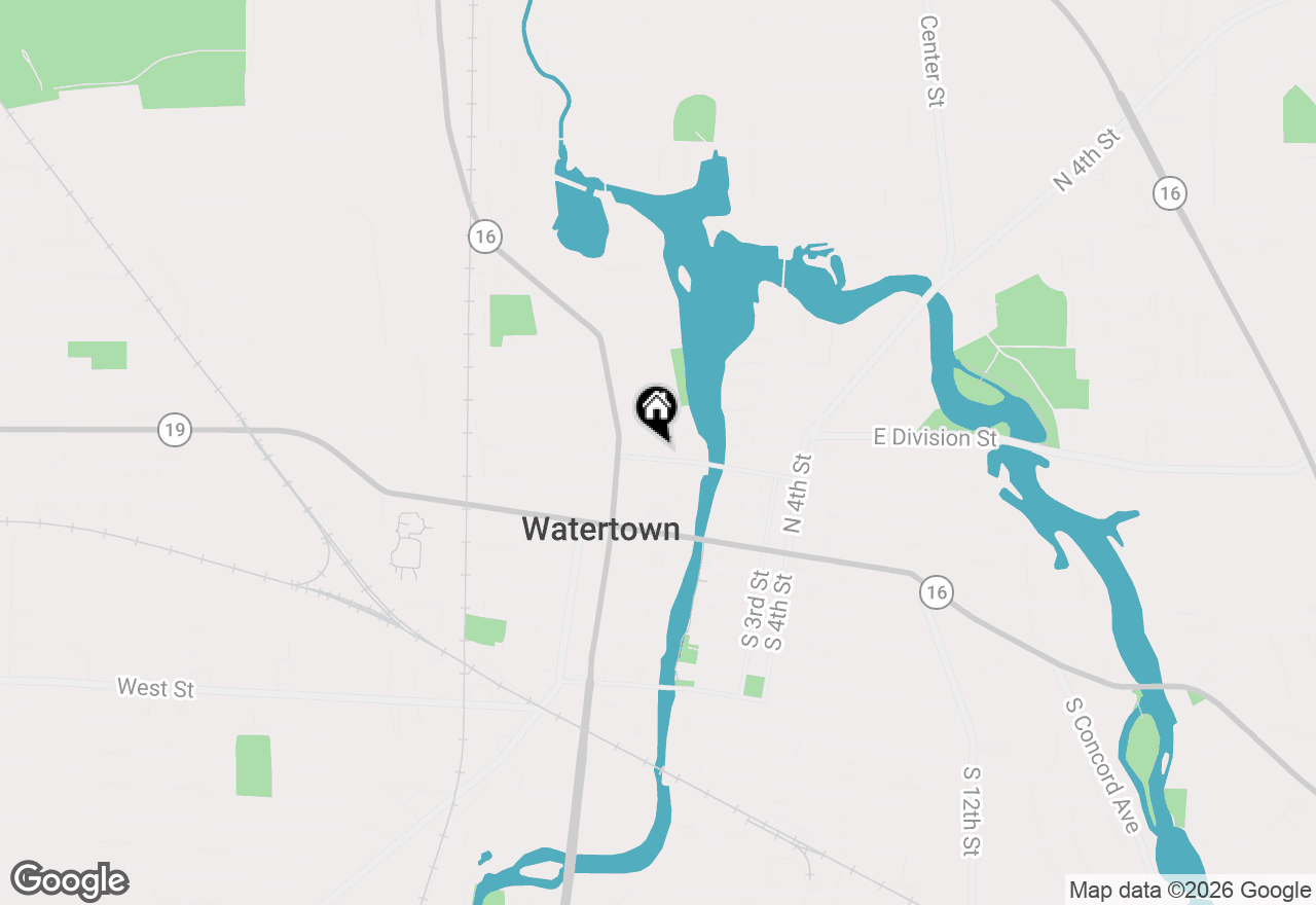 Map of 305 N Washington St, Watertown, WI 53094