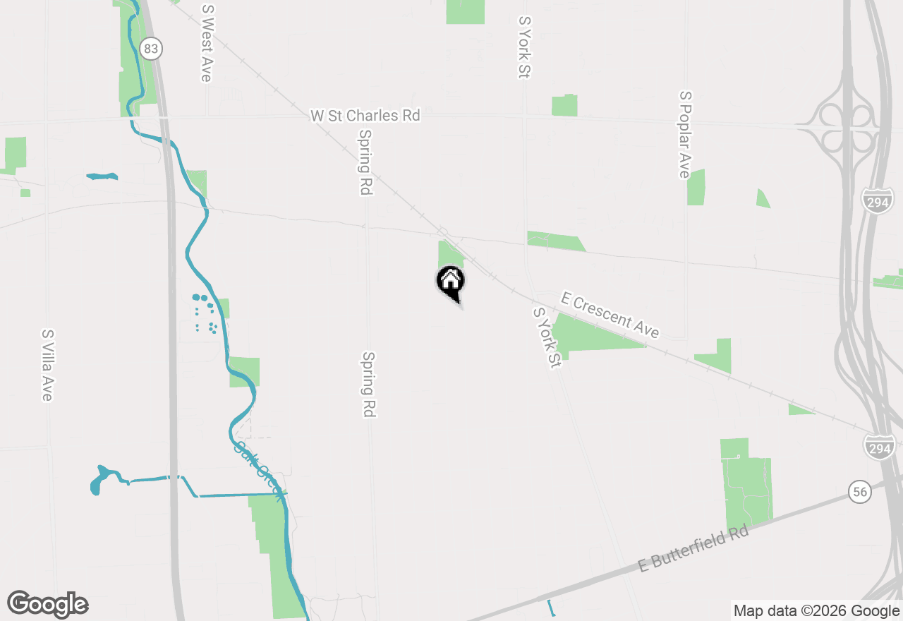 Map of 599 S Prospect Avenue, Elmhurst, IL 60126