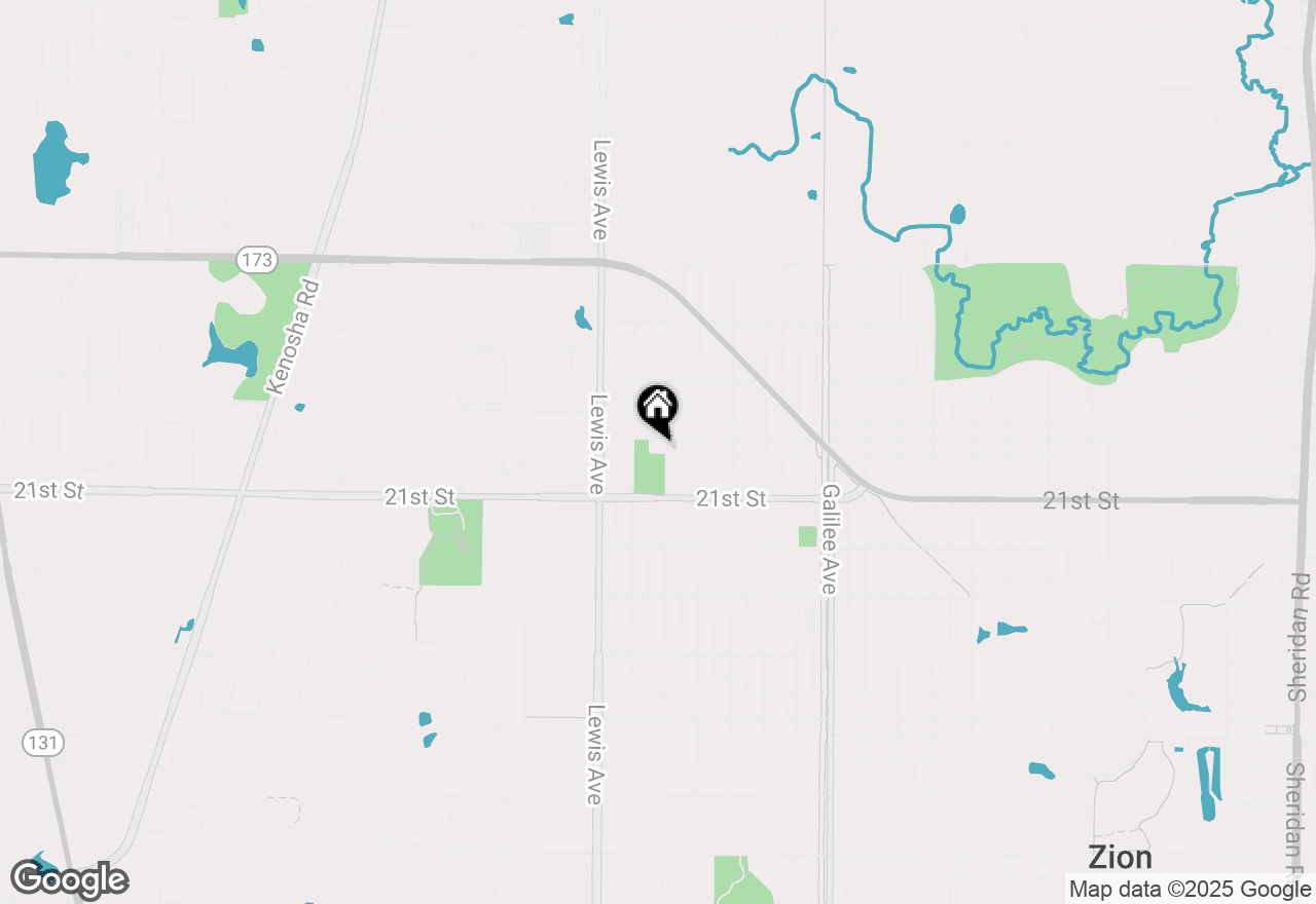 Map of (Address confidential), Zion, Illinois 60099