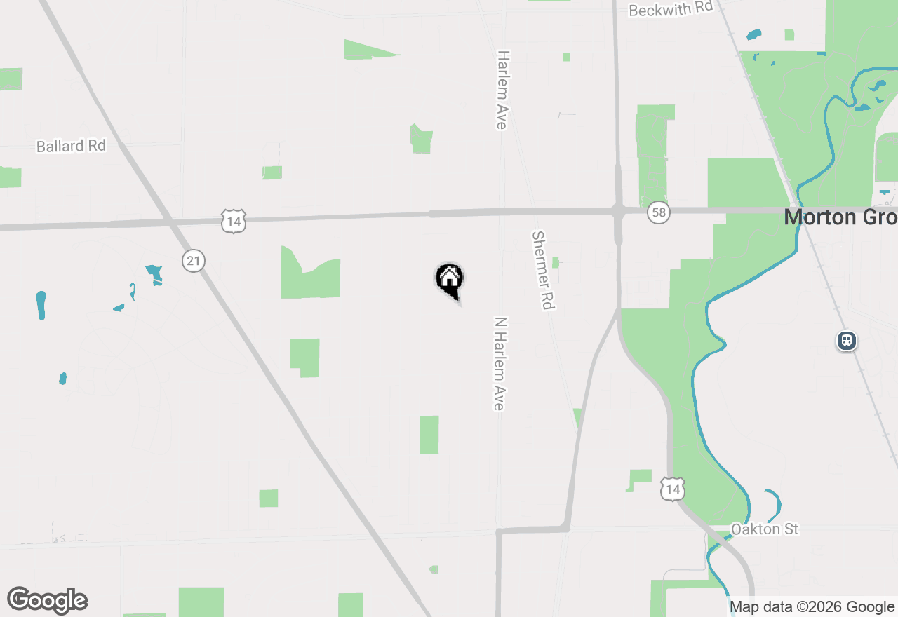 Map of 7318 W Lill Street, Niles, IL 60714