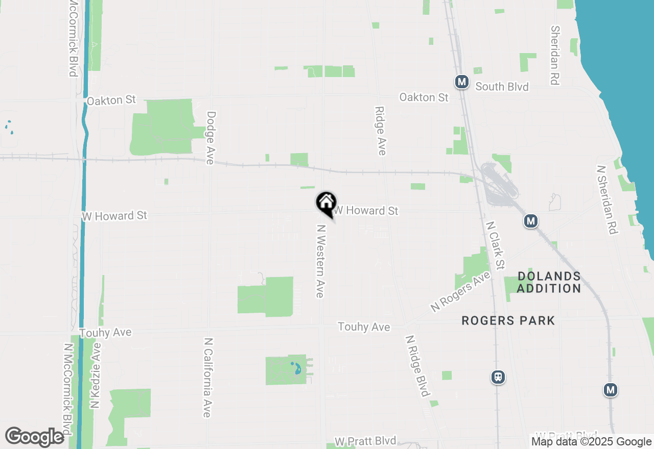 Map of 7541 N Western Avenue, Chicago, IL 60645