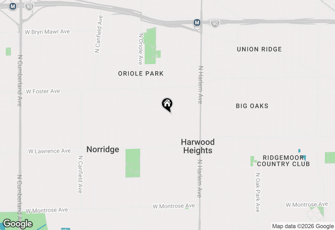 Map of 7408 W Argyle Street, Harwood Heights, IL 60706
