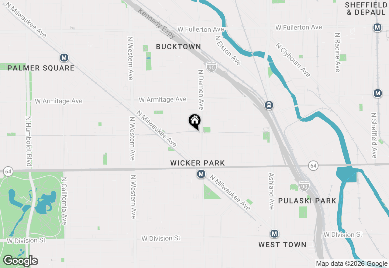Map of 2024 W Willow Street #A, Chicago, IL 60647
