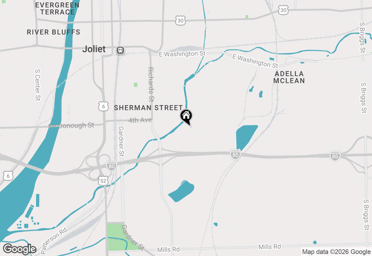 Map of 456 Florence Avenue, Joliet, IL 60433