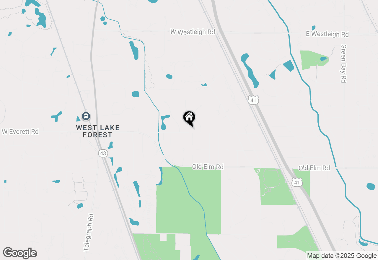 Map of 530 W Everett Road, Lake Forest, IL 60045