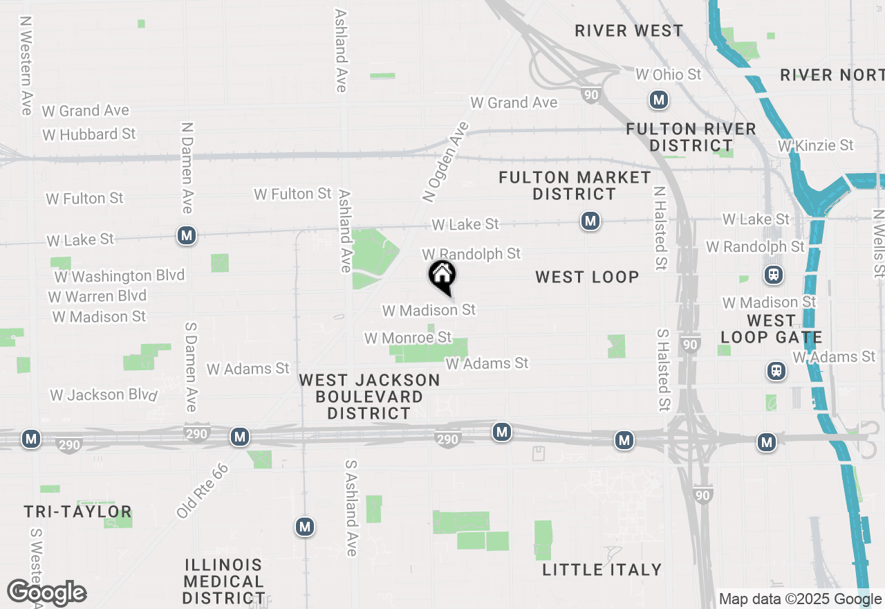 Map of 1332 W Madison Street #4E, Chicago, IL 60607